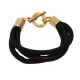 Fiona leather bracelet black