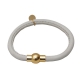 Amber läderarmband vit - Tokyo Jane