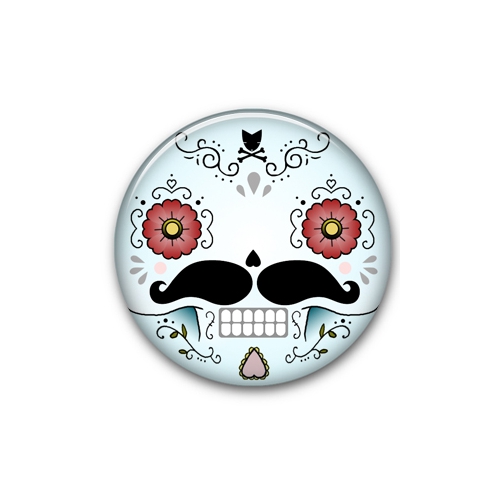 Big Button Calavera - CryWolf